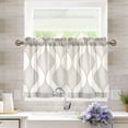 thumbnail image 1 of Yayeee Kitchen Curtains Tier Pair Light Filtering 27"x24" Rod Pocket Short Cafe Window Panel, Light Gray Pattern, 1 of 7