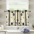 thumbnail image 1 of Yayeee Kitchen Curtains Tier Pair Light Filtering 27"x24" Rod Pocket Short Cafe Window Panel, Stripes Pattern, 1 of 7