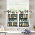 thumbnail image 1 of Yayeee Kitchen Curtains Tier Pair Light Filtering 27"x24" Rod Pocket Short Cafe Window Panel, White Shelf, 1 of 7