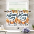 thumbnail image 1 of Yayeee Kitchen Curtains Tier Pair Light Filtering 27"x36" Rod Pocket Short Cafe Window Panel, Autumn Day With Cocoa Pattern, 1 of 7