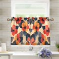 thumbnail image 1 of Yayeee Kitchen Curtains Tier Pair Light Filtering 27"x36" Rod Pocket Short Cafe Window Panel, Flowers Pattern, 1 of 7
