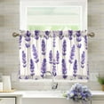 thumbnail image 1 of Yayeee Kitchen Curtains Tier Pair Light Filtering 27"x36" Rod Pocket Short Cafe Window Panel, Lavender Pattern, 1 of 7