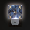 thumbnail image 1 of Yayeee LED Plug in Night Light for The Home with Auto Dusk to Dawn Light Sensors, 2 Pack, Blue Geometric Pattern, 1 of 6