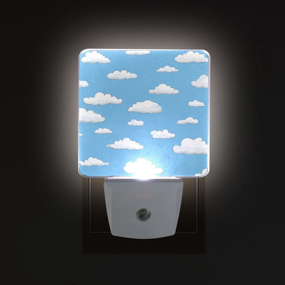 Yayeee LED Plug in Night Light for The Home with Auto Dusk to Dawn Light Sensors, 2 Pack, Cartoon Cloud Pattern