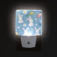 thumbnail image 1 of Yayeee LED Plug in Night Light for The Home with Auto Dusk to Dawn Light Sensors, 2 Pack, Cartoon Easter Bunnies, 1 of 6