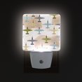 thumbnail image 1 of Yayeee LED Plug in Night Light for The Home with Auto Dusk to Dawn Light Sensors, 2 Pack, Colorful Airplanes Pattern, 1 of 6