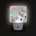 thumbnail image 1 of Yayeee LED Plug in Night Light for The Home with Auto Dusk to Dawn Light Sensors, 2 Pack, Green Floral Cranes Pattern, 1 of 6