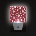 thumbnail image 1 of Yayeee LED Plug in Night Light for The Home with Auto Dusk to Dawn Light Sensors, 2 Pack, Red Cartoon Paws Pattern, 1 of 6