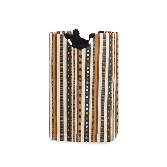 Yayeee Freestanding Laundry Hamper with Handle Collapsible Large Storage Basket for Clothes, Abstract Dots