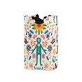 thumbnail image 1 of Yayeee Freestanding Laundry Hamper with Handle Collapsible Large Storage Basket for Clothes, Abstract Floral, 1 of 7