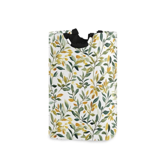 Yayeee Freestanding Laundry Hamper with Handle Collapsible Large Storage Basket for Clothes, Autumn Greenery