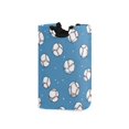 thumbnail image 1 of Yayeee Freestanding Laundry Hamper with Handle Collapsible Large Storage Basket for Clothes, Baseballs Pattern, 1 of 7