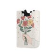 thumbnail image 1 of Yayeee Freestanding Laundry Hamper with Handle Collapsible Large Storage Basket for Clothes, Beige Cute Flower, 1 of 7