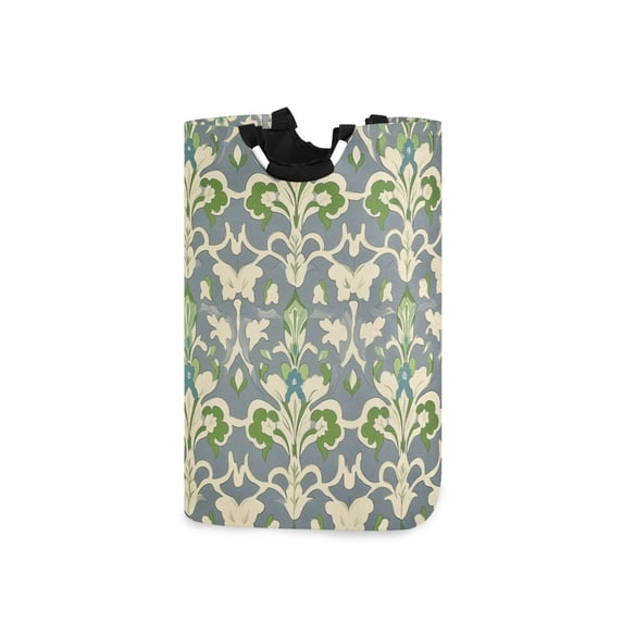 Yayeee Freestanding Laundry Hamper with Handle Collapsible Large Storage Basket for Clothes, Beige Floral