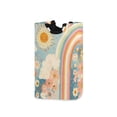 thumbnail image 1 of Yayeee Freestanding Laundry Hamper with Handle Collapsible Large Storage Basket for Clothes, Beige Rainbow Clouds, 1 of 7