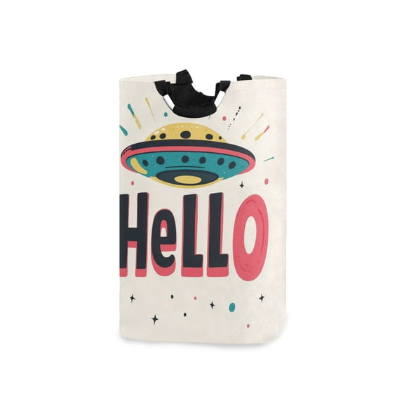 Yayeee Freestanding Laundry Hamper with Handle Collapsible Large Storage Basket for Clothes, Beige UFO