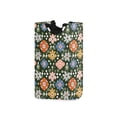 thumbnail image 1 of Yayeee Freestanding Laundry Hamper with Handle Collapsible Large Storage Basket for Clothes, Blue Geometric Flowers, 1 of 7