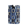 thumbnail image 1 of Yayeee Freestanding Laundry Hamper with Handle Collapsible Large Storage Basket for Clothes, Blue Hexagon Pattern, 1 of 7