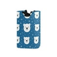 thumbnail image 1 of Yayeee Freestanding Laundry Hamper with Handle Collapsible Large Storage Basket for Clothes, Blue Polar Bear, 1 of 7