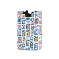thumbnail image 1 of Yayeee Freestanding Laundry Hamper with Handle Collapsible Large Storage Basket for Clothes, Blue Retro Pattern, 1 of 7