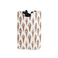thumbnail image 1 of Yayeee Freestanding Laundry Hamper with Handle Collapsible Large Storage Basket for Clothes, Brown Ice Cream Pattern, 1 of 7