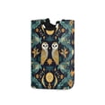 thumbnail image 1 of Yayeee Freestanding Laundry Hamper with Handle Collapsible Large Storage Basket for Clothes, Brown Mystical Owls, 1 of 7