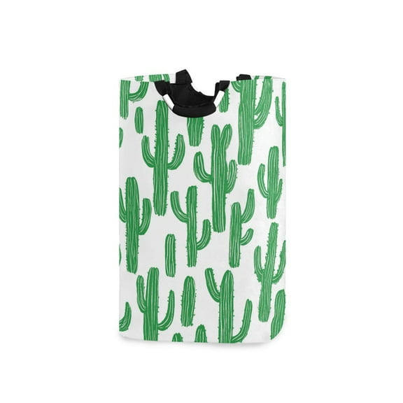 Yayeee Freestanding Laundry Hamper with Handle Collapsible Large Storage Basket for Clothes, Cactus Pattern