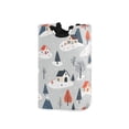 thumbnail image 1 of Yayeee Freestanding Laundry Hamper with Handle Collapsible Large Storage Basket for Clothes, Cartoon Blue Houses, 1 of 7