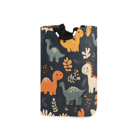 Yayeee Freestanding Laundry Hamper with Handle Collapsible Large Storage Basket for Clothes, Cartoon Dinosaur