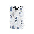 thumbnail image 1 of Yayeee Freestanding Laundry Hamper with Handle Collapsible Large Storage Basket for Clothes, Cartoon Snowmen, 1 of 7