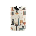 thumbnail image 1 of Yayeee Freestanding Laundry Hamper with Handle Collapsible Large Storage Basket for Clothes, Cats Reading Pattern, 1 of 7