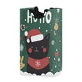thumbnail image 1 of Yayeee Freestanding Laundry Hamper with Handle Collapsible Large Storage Basket for Clothes, Christmas Cat, 1 of 7
