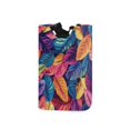 thumbnail image 1 of Yayeee Freestanding Laundry Hamper with Handle Collapsible Large Storage Basket for Clothes, Colorful Art Leaves Pattern, 1 of 7