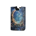 thumbnail image 1 of Yayeee Freestanding Laundry Hamper with Handle Collapsible Large Storage Basket for Clothes, Crystal Moon, 1 of 7