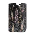 thumbnail image 1 of Yayeee Freestanding Laundry Hamper with Handle Collapsible Large Storage Basket for Clothes, Dark Flowers Pattern, 1 of 7