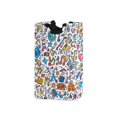 thumbnail image 1 of Yayeee Freestanding Laundry Hamper with Handle Collapsible Large Storage Basket for Clothes, Doodle Pattern, 1 of 7