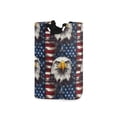 thumbnail image 1 of Yayeee Freestanding Laundry Hamper with Handle Collapsible Large Storage Basket for Clothes, Eagle Flag Pattern, 1 of 7