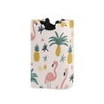 thumbnail image 1 of Yayeee Freestanding Laundry Hamper with Handle Collapsible Large Storage Basket for Clothes, Flamingo Pattern, 1 of 7