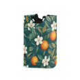 thumbnail image 1 of Yayeee Freestanding Laundry Hamper with Handle Collapsible Large Storage Basket for Clothes, Floral Orange Pattern, 1 of 7