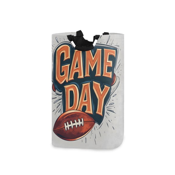 Yayeee Freestanding Laundry Hamper with Handle Collapsible Large Storage Basket for Clothes, Game Day