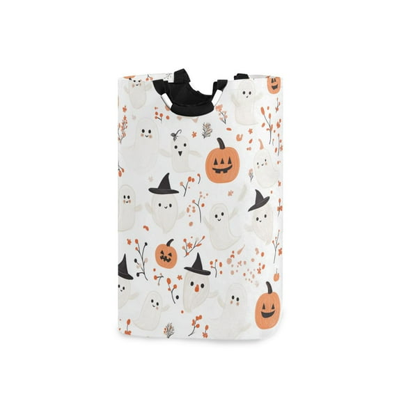 Yayeee Freestanding Laundry Hamper with Handle Collapsible Large Storage Basket for Clothes, Ghost Design