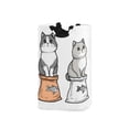 thumbnail image 1 of Yayeee Freestanding Laundry Hamper with Handle Collapsible Large Storage Basket for Clothes, Gray Cute Chubby Cat, 1 of 7
