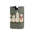 thumbnail image 1 of Yayeee Freestanding Laundry Hamper with Handle Collapsible Large Storage Basket for Clothes, Gray Snowmen, 1 of 7
