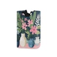 thumbnail image 1 of Yayeee Freestanding Laundry Hamper with Handle Collapsible Large Storage Basket for Clothes, Green Floral, 1 of 7