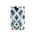 thumbnail image 1 of Yayeee Freestanding Laundry Hamper with Handle Collapsible Large Storage Basket for Clothes, Green Geometric Pattern, 1 of 7