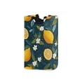 thumbnail image 1 of Yayeee Freestanding Laundry Hamper with Handle Collapsible Large Storage Basket for Clothes, Green Lemons, 1 of 7