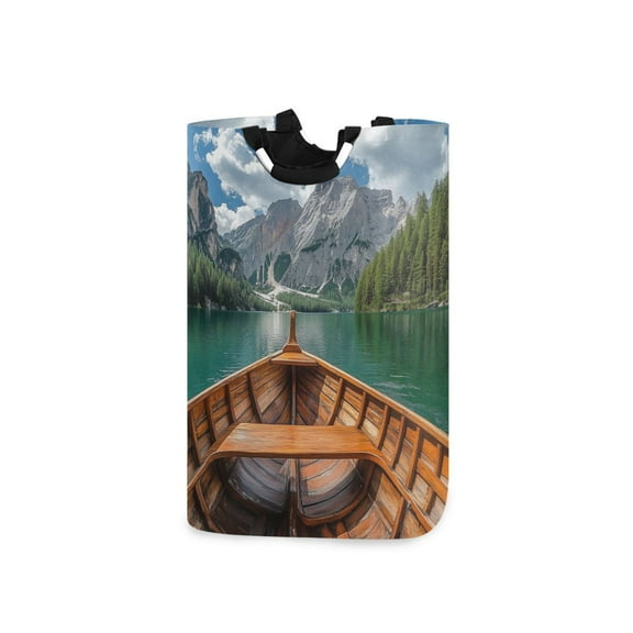 Yayeee Freestanding Laundry Hamper with Handle Collapsible Large Storage Basket for Clothes, Lake