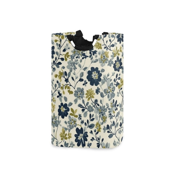 Yayeee Freestanding Laundry Hamper with Handle Collapsible Large Storage Basket for Clothes, Light Floral