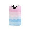 thumbnail image 1 of Yayeee Freestanding Laundry Hamper with Handle Collapsible Large Storage Basket for Clothes, Light Pink Stripes, 1 of 7