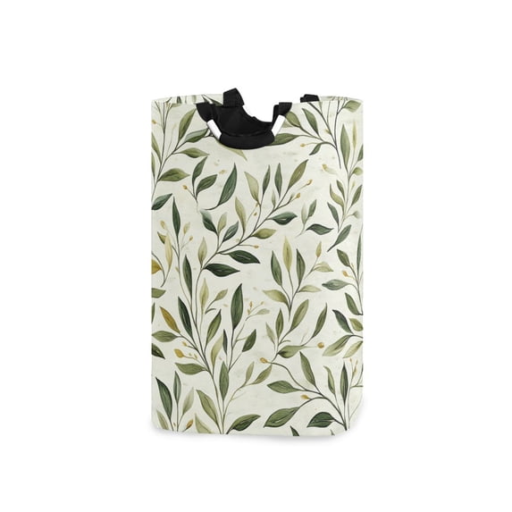Yayeee Freestanding Laundry Hamper with Handle Collapsible Large Storage Basket for Clothes, Lush Greenery